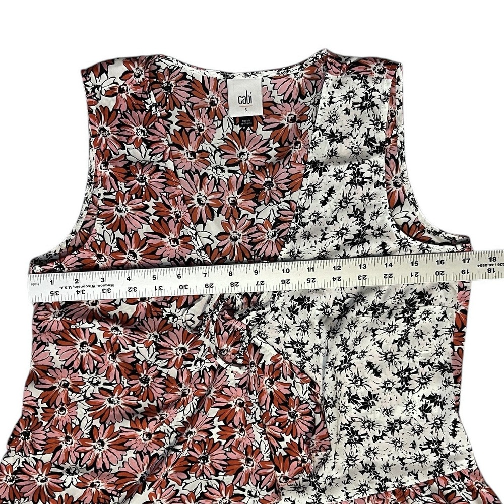 CABI Seraphina Top sz S Chiffon Faux Wrap Floral Cottagecore Bohemian NWOT - Picture 4 of 8